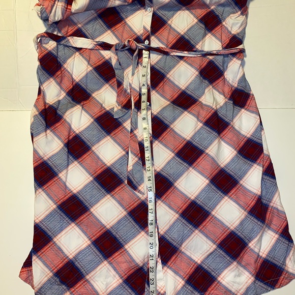 Rock&Republic Belted Button Down Midi Dress size XXL. Tartan red. - Picture 9 of 12
